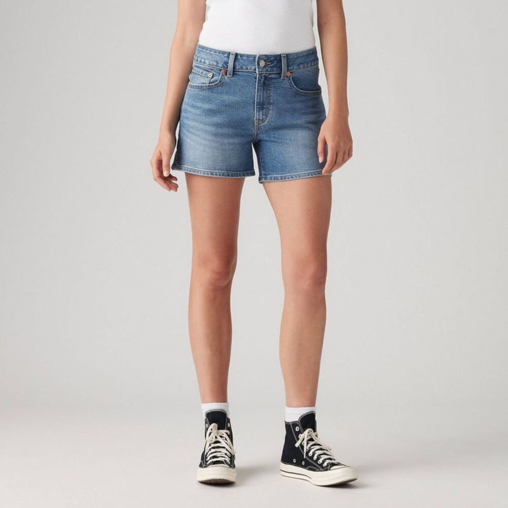 Levi's Women's A-Line Shorts - No You Didn't 27: Mid Rise Denim Stretch